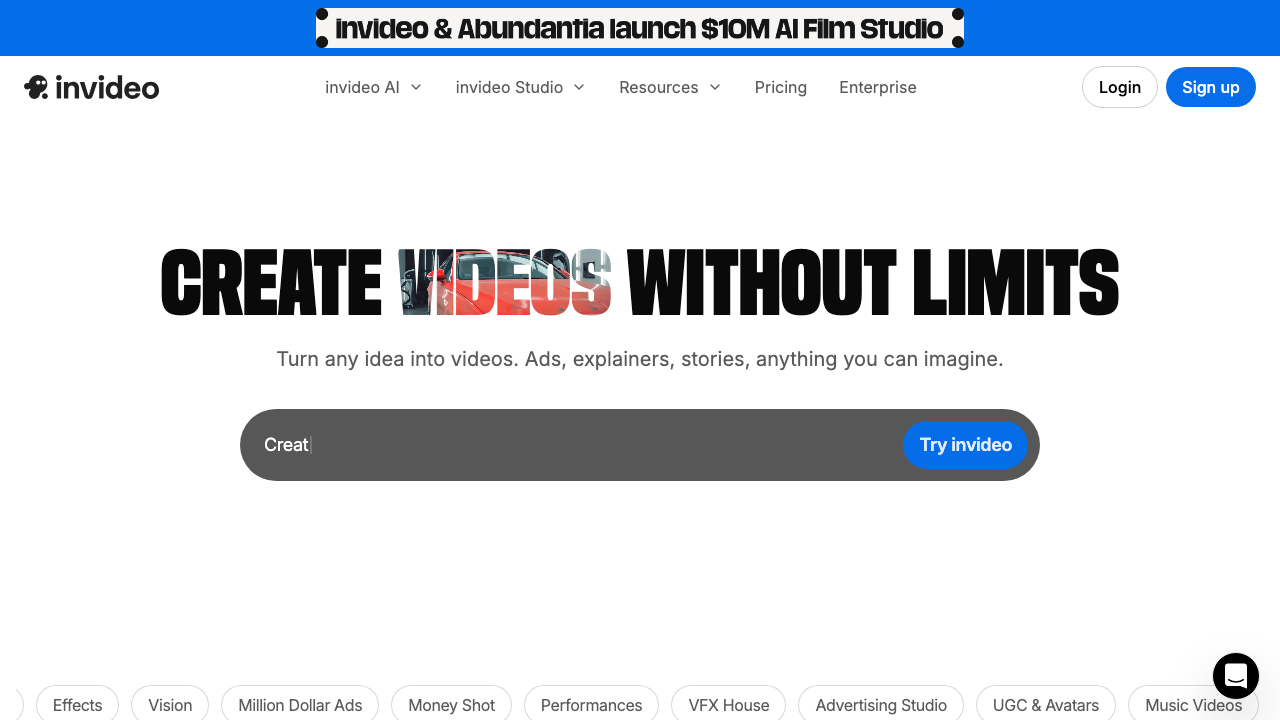 InVideo AI video editor for property promotional videos