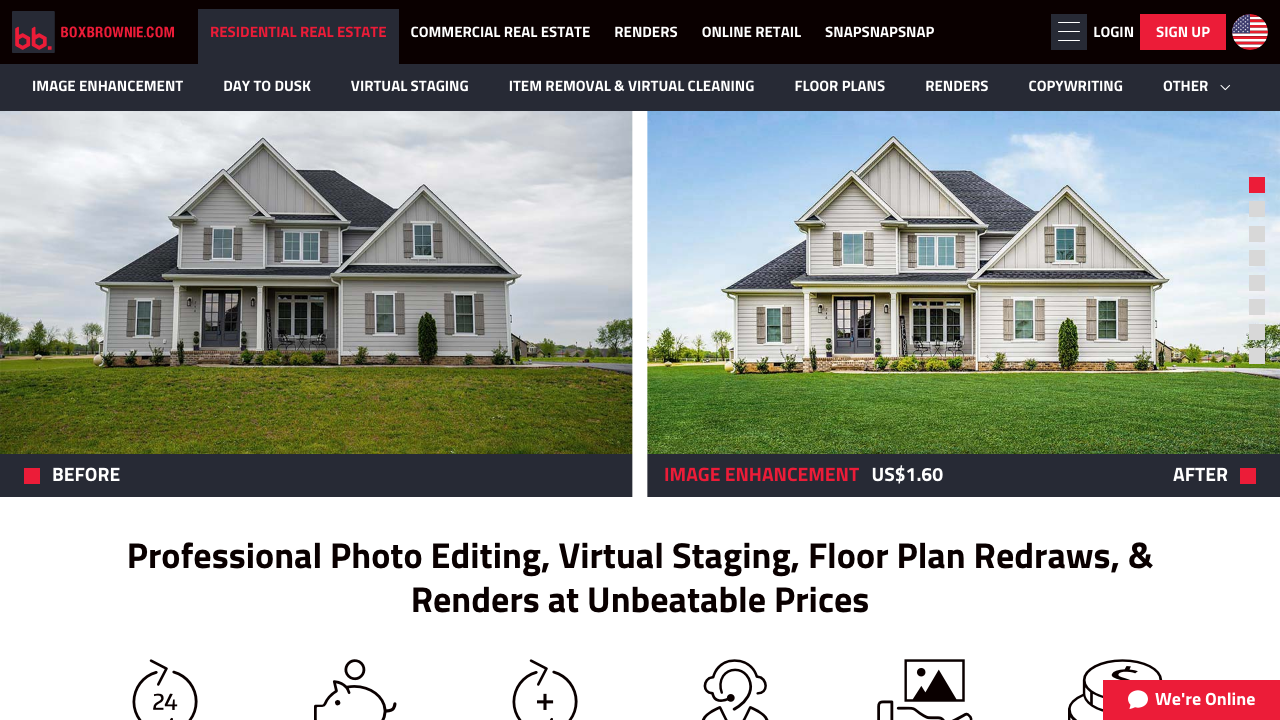 BoxBrownie real estate photo editing platform