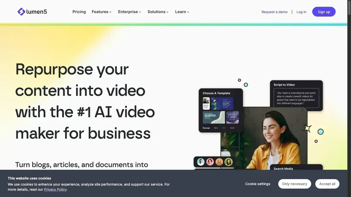 Lumen5 AI text-to-video conversion platform