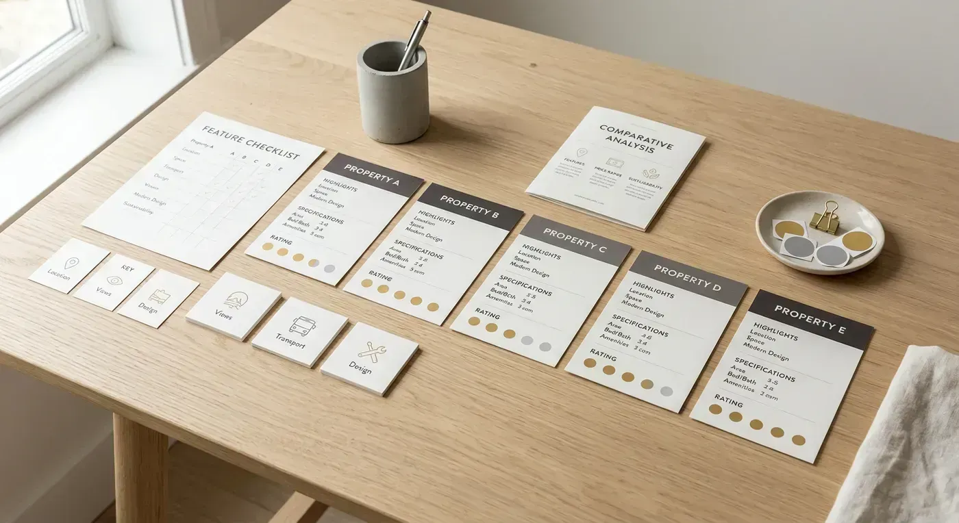 Feature comparison chart showing capabilities across different real estate video marketing tools