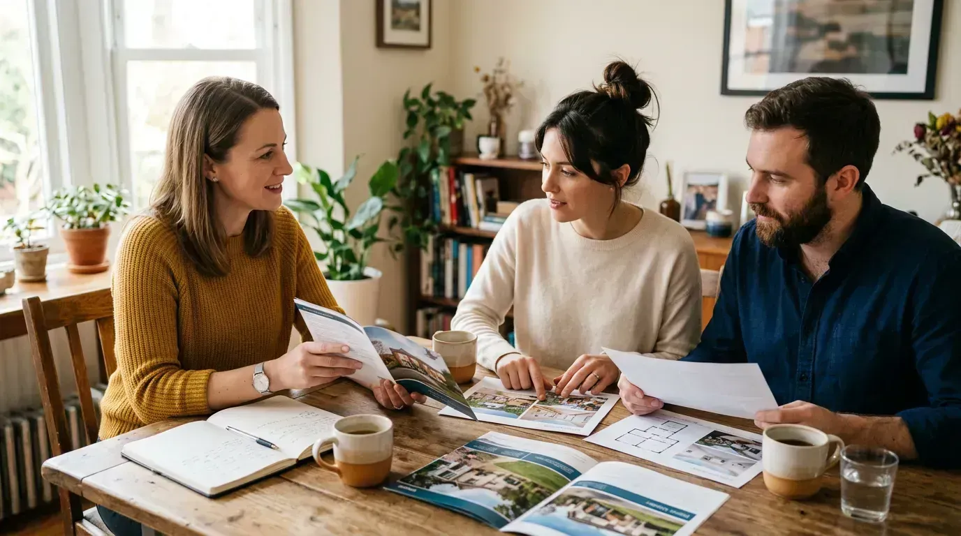 Real estate agent responding to TikTok comments and DMs on a phone with a laptop showing a CRM in the background