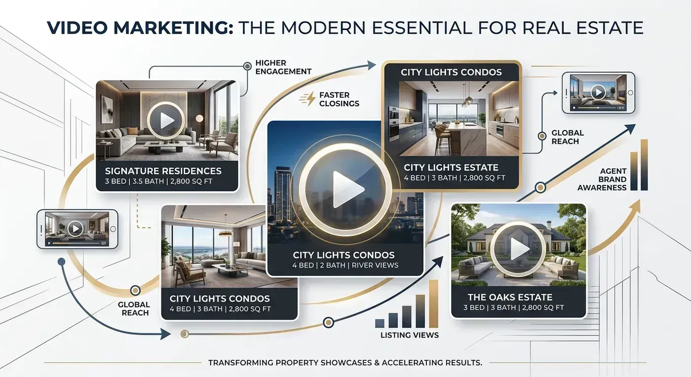 Real estate video marketing ROI statistics: 403% more inquiries and 49% faster revenue growth